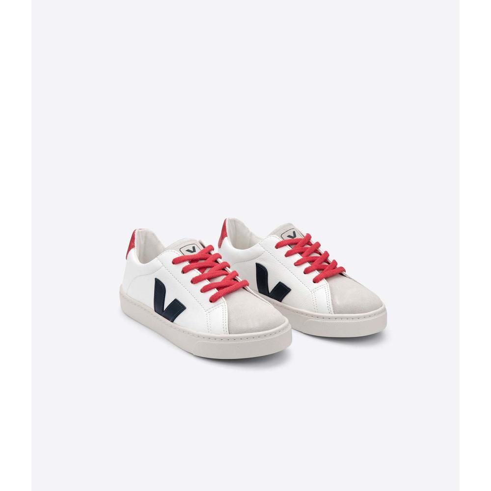 Veja ESPLAR LACE CHROMEFREE Kids' Sneakers White/Black/Red | NZ 821BEX